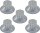 Saugnapf "Fix 47" mit Schraube, rostfrei 5er Pack, Kunststoff,transparent, Ø47mm