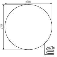 Gartenleuchte STONO in Steinoptik mit E27 Fassung von Kanlux verschiedene Größen wählbar 780 mm