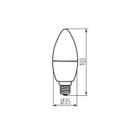 LED Kerzenlampe E14 6,5 Watt 806 Lumen in verschiedenen Lichtfarben