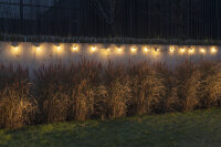 Biergarten Lichterkette Girlanda in verschiedenen Längen 6 / 11 / 15 Meter mit E27 Sockeln 15,75 Meter / 15 x E27 Fassung