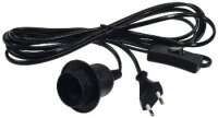 Netzkabel mit Schalter und E27 Fassung 1,4m + 2m lang,...