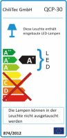 LED Licht-Panel "QCP-30R", Ø 30cm 230V, 24W, 1680 Lumen, 2900K / warmweiß