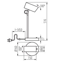 Moderne LED-Tischleuchte AGZAR, E14, max. 5 Watt