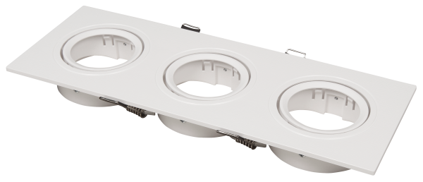 Einbaurahmen McShine DL-483 eckig, 3-fach, 253x93mm, schwenkbar, weiß