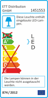 LED Panel McShine LP-1217AW, 12W, 170x170mm, 888 lm, 3000 K, warmweiß
