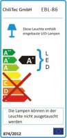 LED Wand-Einbauleuchte "EBL 86" 2,5W, 3000k, warmweiß, Rahmen cremeweiß