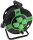 Kunststoff-Kabeltrommel, 40m Kabel, IP44 H05RR-F 3G1,5mm², schwarze Gummileitung