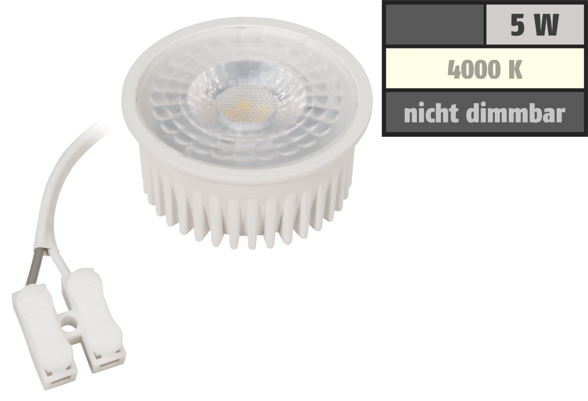 Módulo LED McShine, 5 W, 400 Lúmenes, 230 V, 50 X 20 Mm (Blanco Cálido, 3000 K/regulable