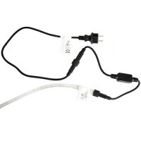 High-End LED Lichtschlauch UV-beständig IP67 1-90 Meter wählbar 230 Volt Rot 20 Meter Schwarzer Netzstecker 10 Meter