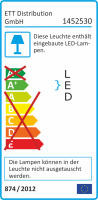 LED-Wand-Einbauleuchte McShine LWE-86W 2W, 100lm, warmweiß, weißer Rahmen