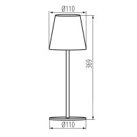LED-Tischleuchte INITA kabellos für innen & außen, aufladbar per USB-Anschluss, max. 1,2W