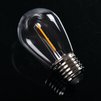 LED Birne 0,5 / 0,9 Watt Filament für Biergarten Lichterkette verschiedene Farben 2.700 K warmweiß