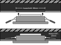 LED-Modul McShine, 5W, 400 Lumen, 230V, 50x23mm, warmweiß, 3000K, step-dimmbar