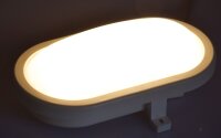 LED Oval-Armatur "FRL-O 12" IP44 Feuchtraum-Leuchte, 12W, 960lm, 3000K