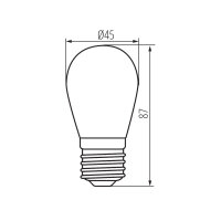 LED Birne 0,5 / 0,9 Watt Filament für Biergarten Lichterkette verschiedene Farben rot
