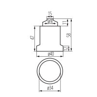 Keramik-Lampenfassung E27 Keramik mit Schraubsockel