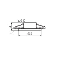 Einbau-Downlight FLINI IP44 DSO Weiß