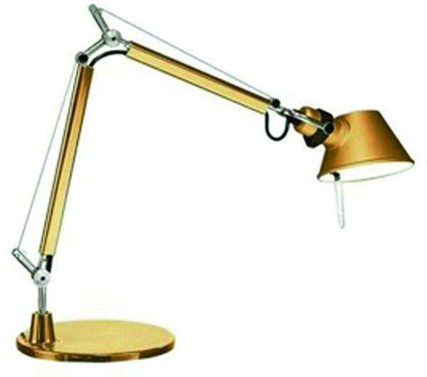 Artemide LED-Tischleuchte Tolomeo Micro Body mit Tischfuss gold