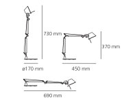 Artemide LED-Tischleuchte Tolomeo Micro Body mit...