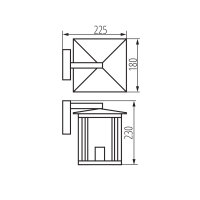 Wandleuchte SELTO für den Außenbereich, austauschbares Leuchtmittel, max. 15 W, IP44