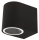 Wandleuchte McShine Oval-A schwarz, IP44, 1x GU10, Aluminium Gehäuse