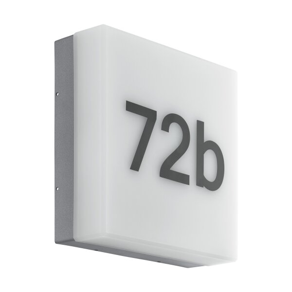 Wandleuchte EGLO Cornale, LED, 8,3W, Kunststoff, anthrazit/weiß, mit Sensor