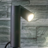 Erdspießleuchte USTI, Leuchtmittel austauschbar, 2x max. 7 W, IP54, GU10, 40cm Höhe