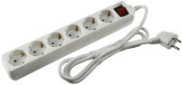 Schutzkontakt-Steckdosenleiste 6-fach 3600W, 1,4mKabel,...