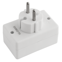Steckdosenadapter McPower, 3x Euro, weiß