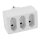 Steckdosenadapter McPower, 3x Euro, weiß