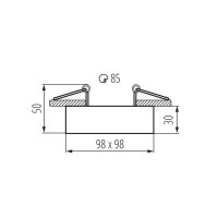 Kanlux Einbau-Downlight Mini Gord GU5.3/GU10 schwarz oder weiß Weiß
