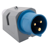 CEE-Stecker McPower, Wandmontage, IP44, 250V, 16A, 3-polig, IP44
