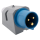 CEE-Stecker McPower, Wandmontage, IP44, 250V, 16A, 3-polig, IP44