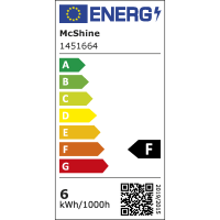 LED Feuchtraumleuchte McShine 450lm, 3000K, 6W, warmweiß, IP65, 170x92x70mm