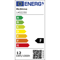 LED Glühlampe McShine, E27, 12W, 1050lm, 240°, 3000K, warmweiß, Ø60x109mm