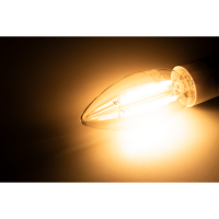 LED Filament Kerzenlampe McShine Filed, E14, 6W, 820 lm, warmweiß, klar
