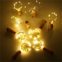 LED Flaschen-Lichterkette "CuteBottle" 20 LEDs, 2m, 10er Set, warmweiß, Batteriebetrieben