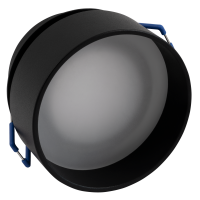 Einbaurahmen McShine DL-21 rund, mit Frontglas, schwarz
