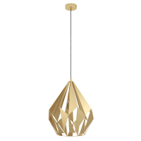 Hängeleuchte EGLO Carlton, E27, Stahl, gold, 110cm