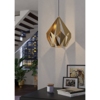Hängeleuchte EGLO Carlton, E27, Stahl, gold, 110cm