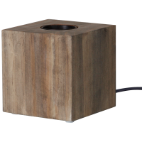 Tischleuchtenfassung Kub, E27-Fassung, Holz, natur, mit...