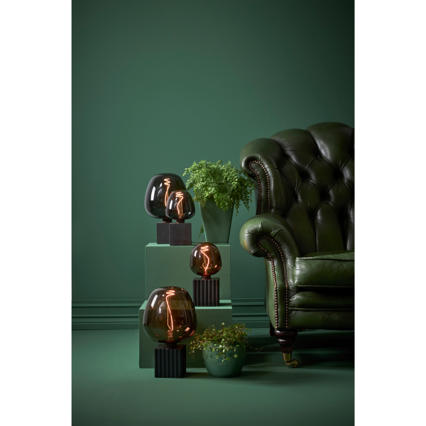 LED-Lampe Black Apple, schwarz, E27, 2200K, 2W, 40lm, 12,5x17cm