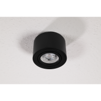 LED-Aufbauleuchte McShine, 5W, 400Lumen, 3000K, ØxH 80x50mm, schwarz