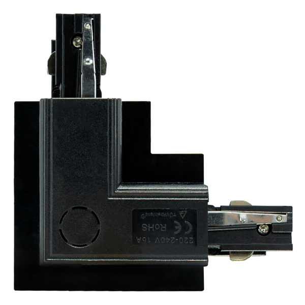 Unterputz-Steckverbinder SPS, 230V, IP20, 111x36x111mm, L links, schwarz