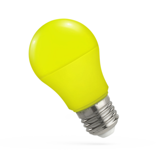 LED-Glühlampe, E27, 230V, 4,9W, 270°, gelb