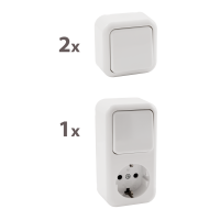 Aufputz-Set McPower Finery Mini, 3-teilig, weiß