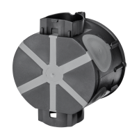 Unterputz Gerätedose mit Rohrstutzen 25mm, mit 4...