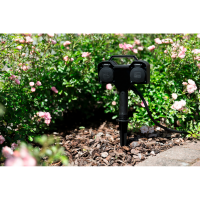 Gartensteckdose, 2-fach, mit Fernbedienung,  IP44, mit Erdspieß, 1,5m Zuleitung