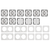 Schalter und Steckdosen Set McPower Cup Standard Plus, 21-teilig, weiß