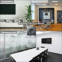 Schutzkontakt-Steckdose mit 2x USB McPower Flair, 250V, 5V/2,1A, UP, anthrazit